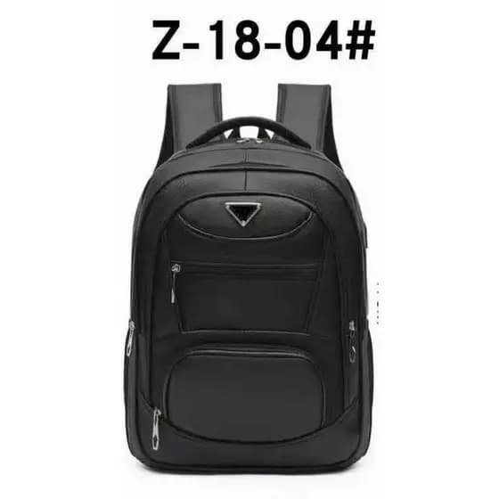 Mochila Couro PU Grande Executiva Para Notebook Trabalho Faculdade Reforçada Cabo De Aço
