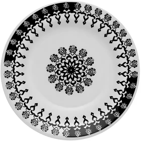 Prato Raso em Cerâmica 24cm - Folk