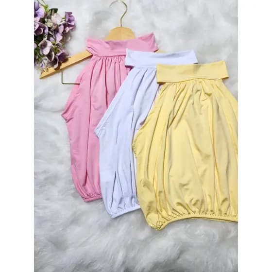 KIT 3 Regata Feminina Estilosa Gola Alta Moda Social Tamanho Unico PROMOÇAO