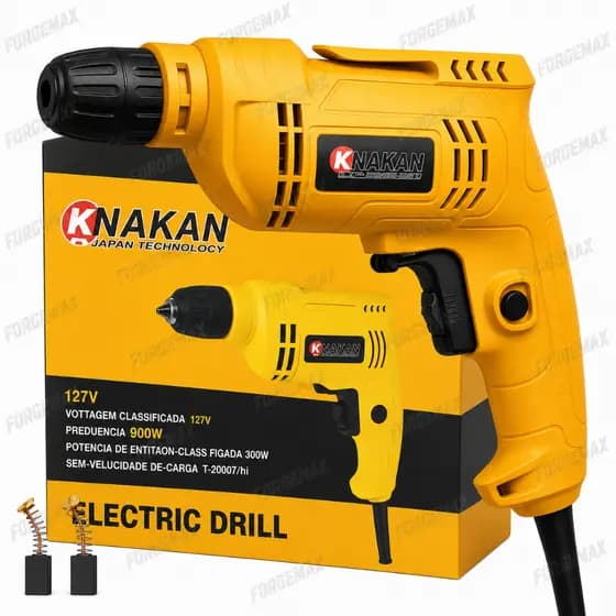 Furadeira Eletrica 900W NAKAN 10mm 110/220V Potência Precisão e Durabilidade - Envio Imediato
