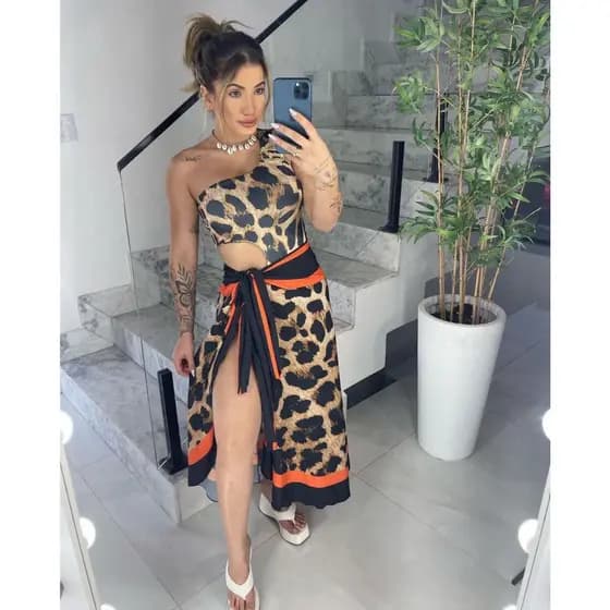 Conjunto Body/maiô + Pareô Saida De Praia