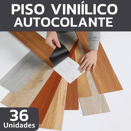Kit 36 Piso Vinilico Auto Colante Revestimento 5m² Madeira VIntage 91x15cm