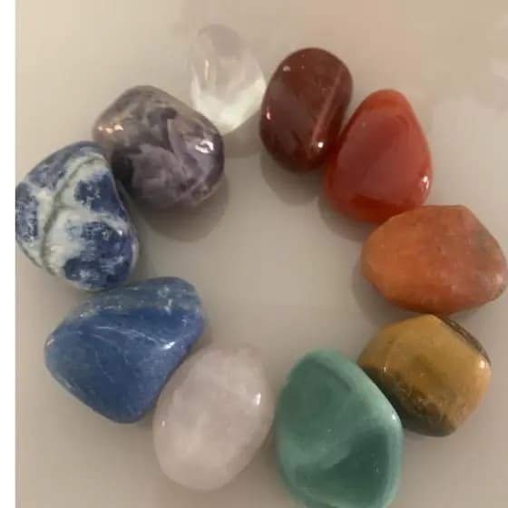Kit dos Chakras 10 Pedras Roladas Grandes