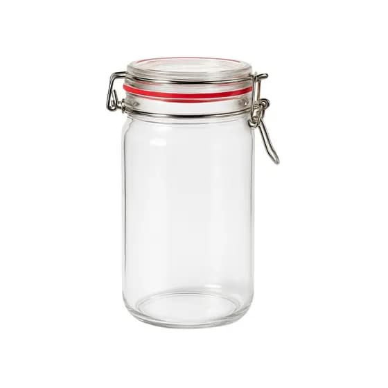 Pote de Vidro Hermético Clip Casual 1000ml com Tampa Vedante Hermética