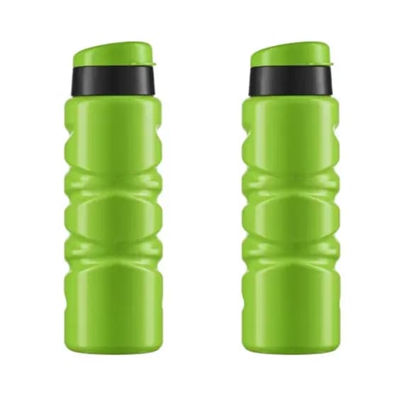 Kit 2 Squeeze Academia 750ml Style Verde Fluorescente Garrafa Esportiva