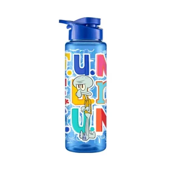 Squeeze Sport Plastico Azul 750ml Lula Molusco Funfun Garrafa Esportiva Academia