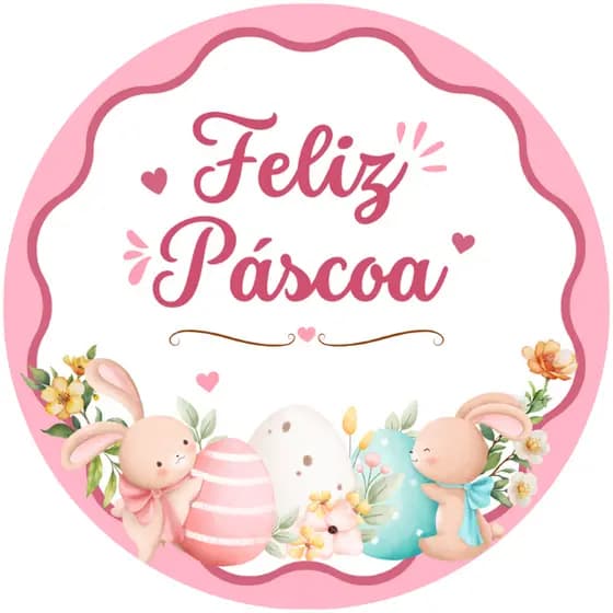 Kit Adesivos de Vinil 'Feliz Páscoa' À Prova D'Água para Ovos, Presentes e Lembrancinhas