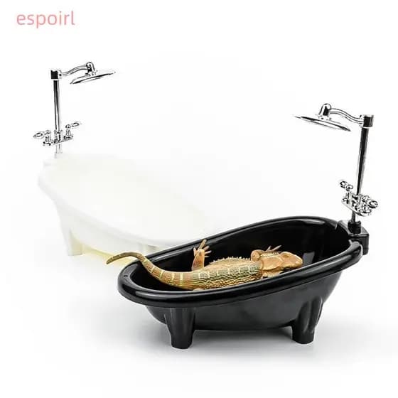 ESPOIR1 Banheira Para Casa De Bonecas , Decoração De Gaiola Répteis De Tamanho Em Miniatura , Ornamento Animais De Estim