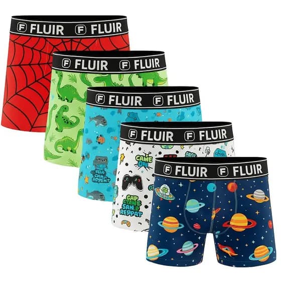 Cueca Boxer Infantil Menino Criança Microfibra Estampada Versailles