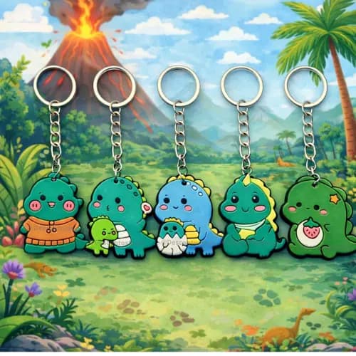 10/30 Kit Lembrancinhas Dinossauro Chaveiro Infantil Para Festa Aniversario Decoracao Fofo Colorido
