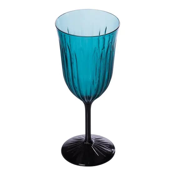 2 cores Taça Acrílico Vinho Lapidada 370 ml Azul,caramelo plasutil
