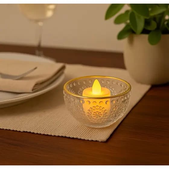 Kit 3 Castiçal Porta Velas Vaso Vidro Pequeno