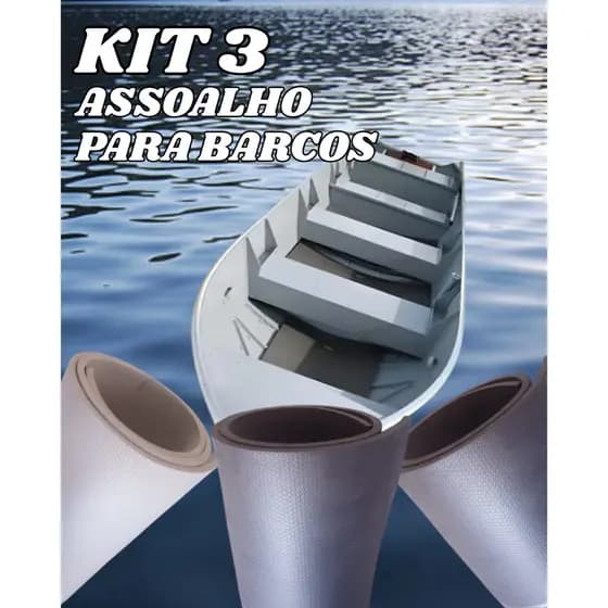 KIT 3 PISO DE EVA PARA BARCOS ASSOALHO 2M X 1M X 10 MM