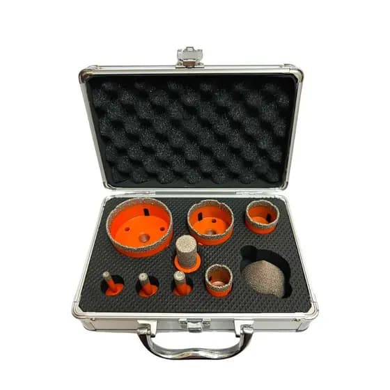 Kit Serra Copo Diamantada Trinos com Maleta – Perfuração em Porcelanato, Cerâmica, Mármore e Granito