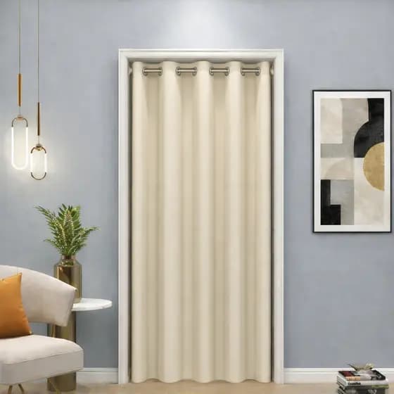 Cortina Porta Blackout Tecido Reduz Calor Sala Provador Quarto e Cozinha 1,40mt X 2,20mt