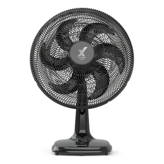 Ventilador De Mesa Amvox 50cm Turbo 6p 130w 220v 50 Cm Preto Preto