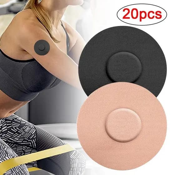 Conjunto De 20 Peças : Remendos Adesivos Antiderrapantes Dinâmicos Flexíveis Para Fixação De Medidor De Glicose , Perfei
