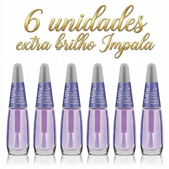 Esmalte extra brilho Impala - 6 unidades