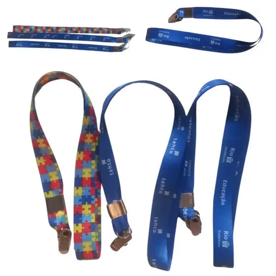 Cordão para Crachá com Presilha Jacaré