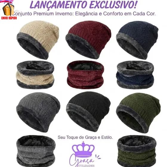 Touca e Encharpe Estilosa para Inverno - Conforto e Elegância