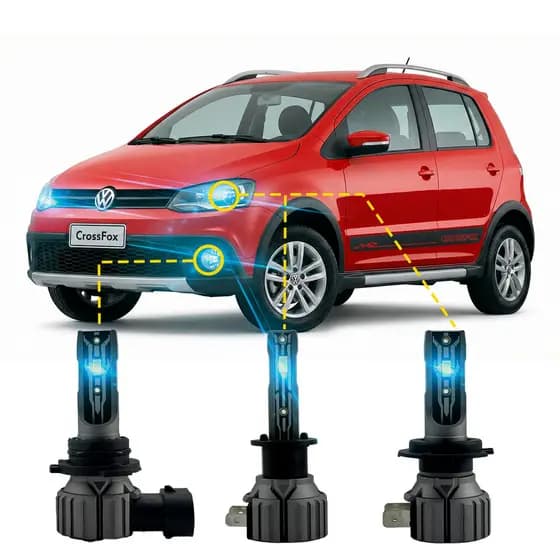 Kit Lâmpadas Super Led Vw Fox SpaceFox 2010 Em Diante