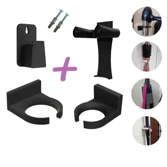 Kit Suporte Para Escova Secadora + Secador + Chapinha + Babyliss Universal