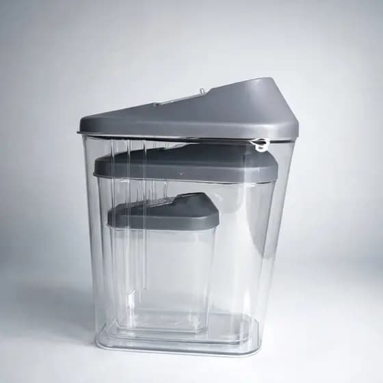 Kit 3 Potes Multiuso com Tampa – Organizador para Cozinha, Lavanderia e Uso Geral