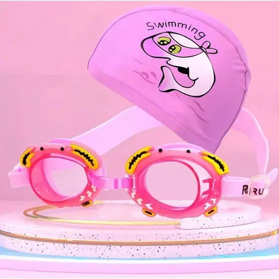 Kit Natação Infantil com Óculos Estojo e Touca Coleção Estrelas