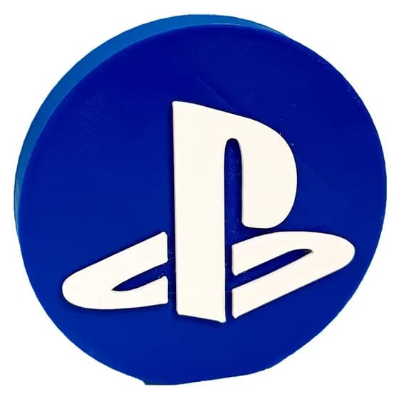 Logo Playstation 3d Para Decoração De Bancada 10 cm