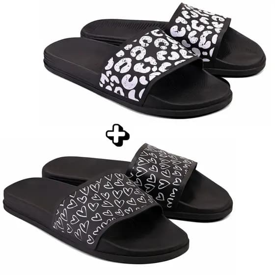 Chinelo Slide Feminino – Combo com 2 Pares Anatômicos
