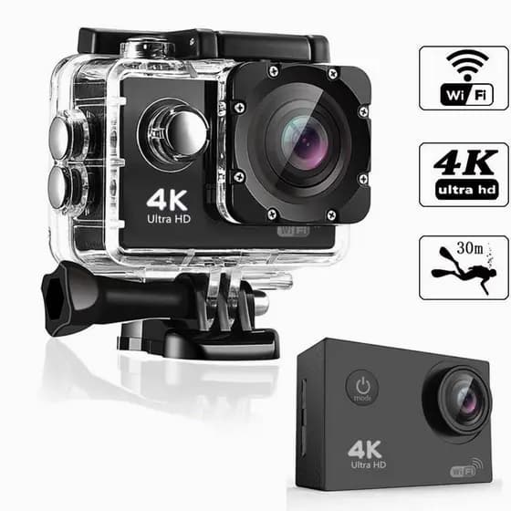 Câmera WIFI esportiva Full HD 4K à prova d'água