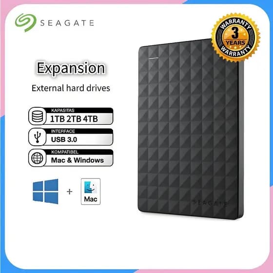 Seagate 4TB Disco Rígido Externo HD 2TB 1TB USB 3.0 Portátil De Estado Sólido