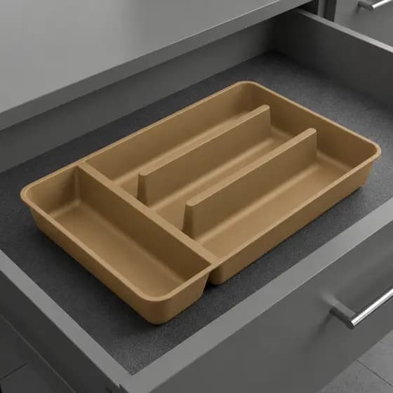 Porta Talheres de Gaveta Separador 4 Divisória de Plástico Resistente Midi de Cozinha Entrega Rápida