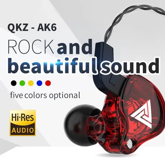 Fones De Ouvido QKZ AK6 Esportivos Originais Com Microfone De Música HiFi