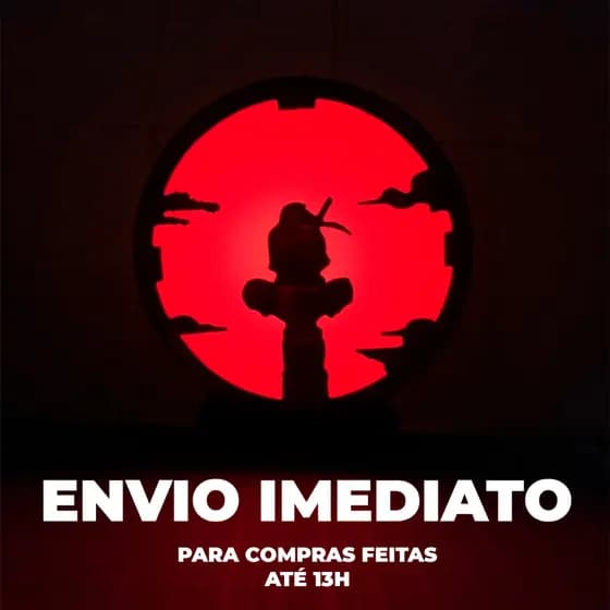 Luminária Abajur Itachi Uchiha Naruto Anime
