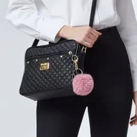 Bolsa Pequena Feminina com Alça Transversal Couro Sintético Elegante