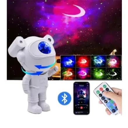 Projetor de luz com bluetooth noturna de astronauta para galáxia luz noturna estrelada projetor de luz de teto