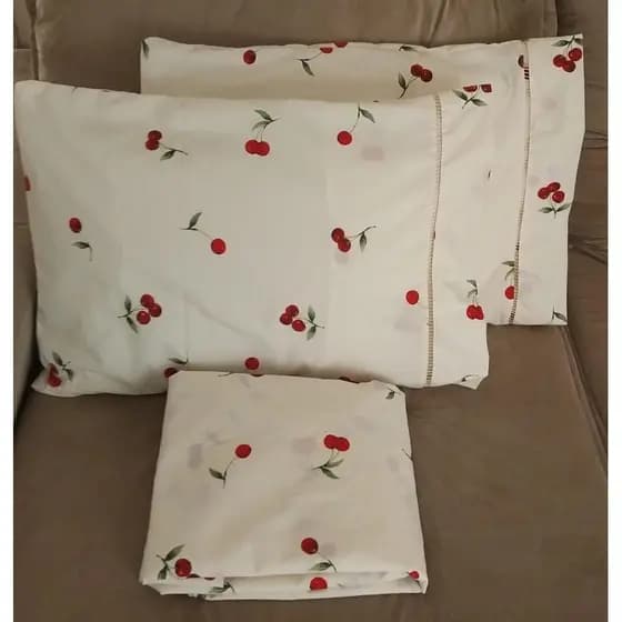 Jogo De Cama Casal Queen ponto palito 3 Peças percal 200 fios 100% algodão