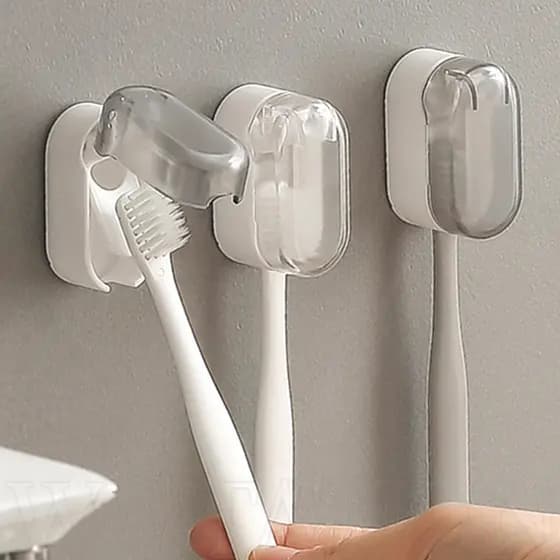 Suporte Automático Para Escova De Dentes Montado Na Parede-Caixa À Prova De Poeira-Multifuncional Sem Perfuração-Acessór
