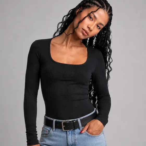 Blusa Feminina Decote Quadrado Inverno Peluciada Térmica Quentinha Casual Chic