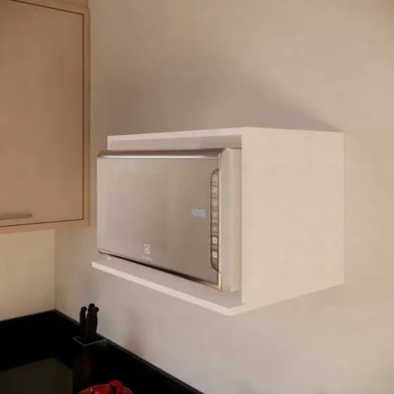 Suporte de Micro-Ondas de MDF Branco