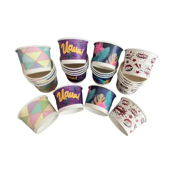 Pote de papel modelos variados 360 ml biodegradavel 500 unidades Para Festa Escritório Eventos Food trucks Restaurantes