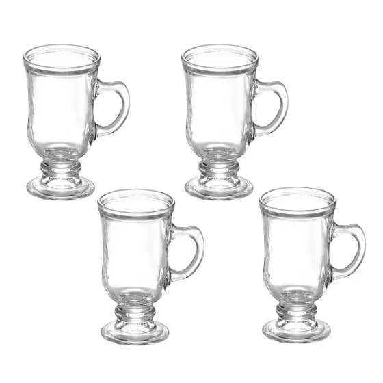 Jogo 4 Xícaras Wheaton Caneca Cappuccino Vidro 115ml