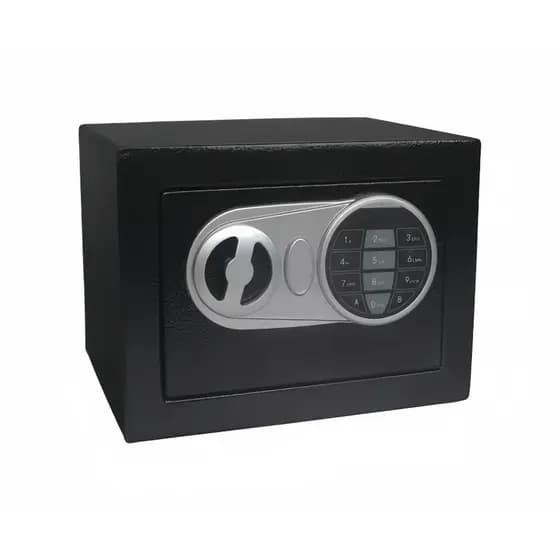 Cofre Eletrônico Digital Com Senha E 2 Chaves Cor Preto