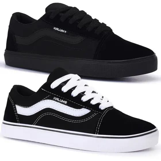 Kit 2 Tenis Feminino Casual Masculino Academia Kalum Skol Tradicional Promoção