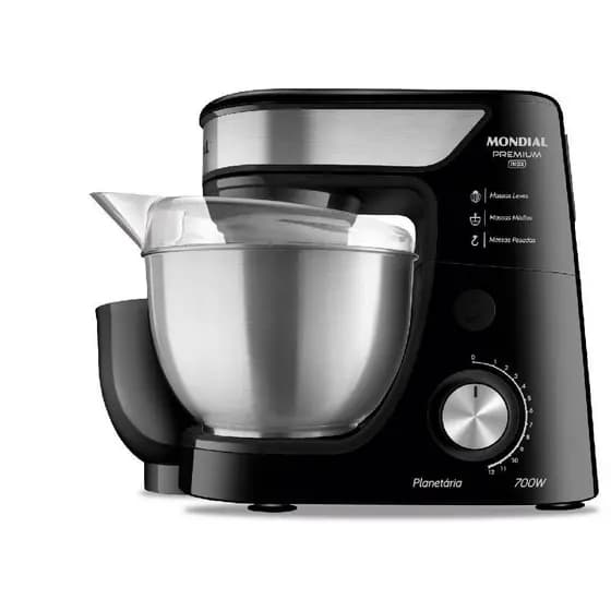 Batedeira Planetária Mondial BP-02P-B-TI Preto/Inox 700W 220V