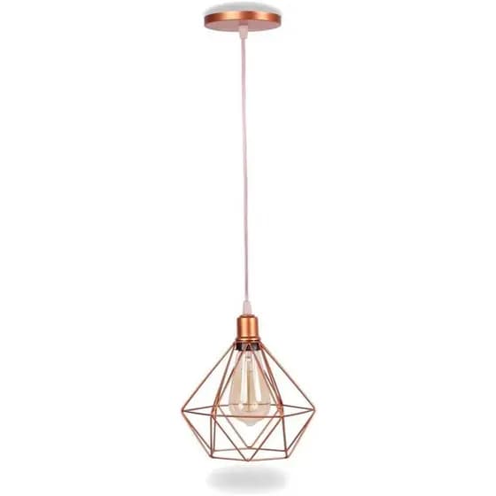 Pendente Aramado Diamante Luminária Lustre Teto