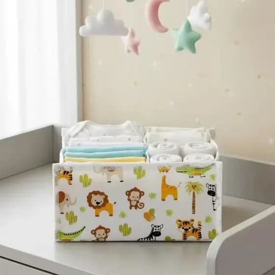 Kit 4 Colmeias Organizadoras para Guarda-Roupa Infantil, Bebê Criança