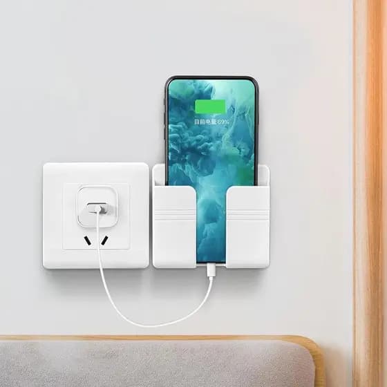 3 Suporte Para Celular Multiuso de Plástico para Parede Porta Celular e Controle Com Adesivo