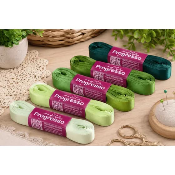Fita de Cetim Face Simples N°1 - 7mm x 10m Fita de Cetim para Laços, Decoração Embalagem, Presentes e Lembrancinhas